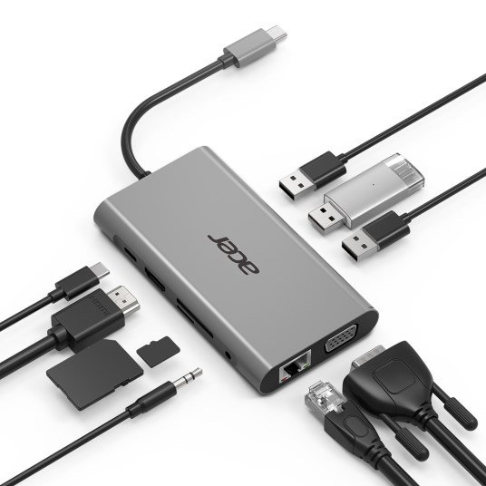 Acer HP.DSCAB.002 knyginių kompiuterių dokas / jungčių replikatorius USB 3.2 Gen 1 (3.1 Gen 1) Type