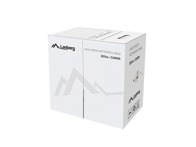 Lanberg LAN Cable Cat.6 UTP, Solid CU Fluke Passed | LCU6-12CU-0305-S | 305 m