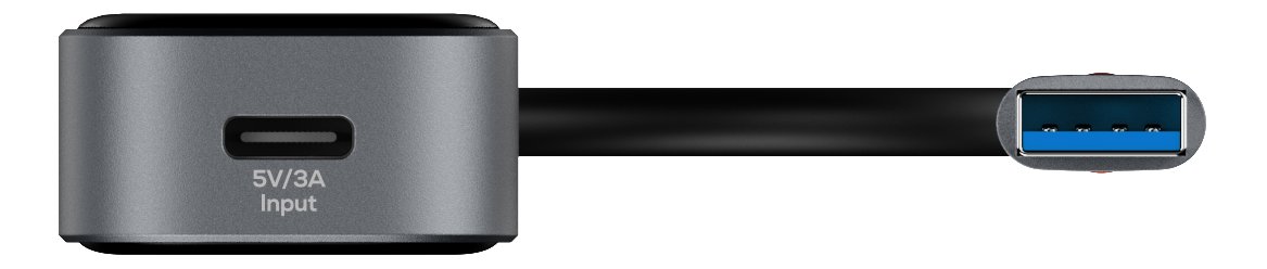 Permatomas USB-A šakotuvas DELTACO, 5 Gbps, 4x USB-A / UH-736 / 1902565