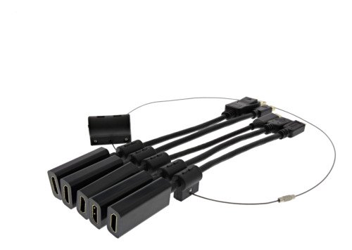 Modulinis HDMI adapterių rinkinys, USB-C, DP, Mini DP, Mini HDMI ir Micro HDMI, juodas4K vaizdas