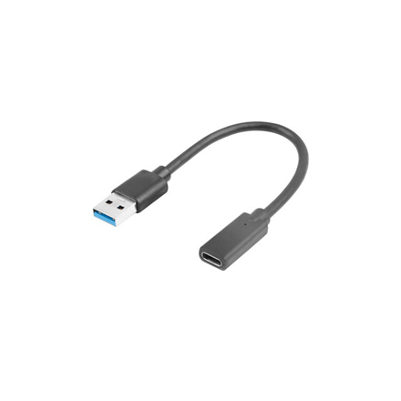 Adapteris LANBERG USB TYPE-C(F) - USB Type-A(M) 15cm, Juodas