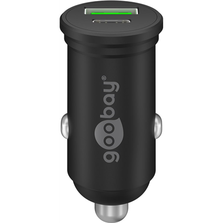 Adapteris ir šokotuvas Goobay 61739 Dual-USB Car Fast Charger USB-C PD, 45 W