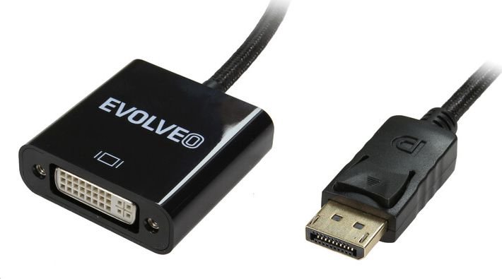 AV adapter Evolveo DisplayPort - DVI-I black (EV-DP-DVI)