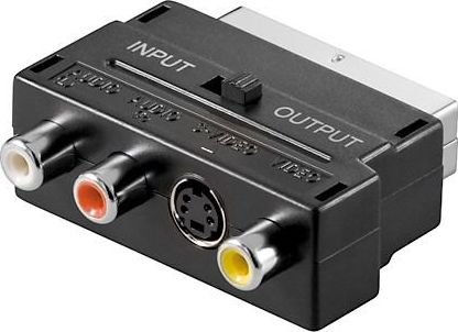 AV adapter PremiumCord Scart - RCA (Cinch) x3 + S-Video black