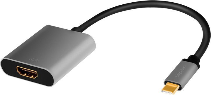 USB adapter LogiLink USB-C adapter for HDMI/F ,4K/60Hz aluminium 0.15m