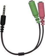 AV adapter Genius Jack 3.5mm - Jack 3.5mm black (32590001400)