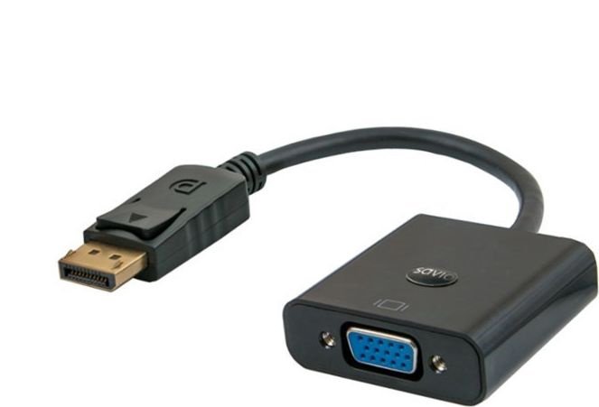 AV adapter Savio DisplayPort - D-Sub (VGA) black (CL-90B)