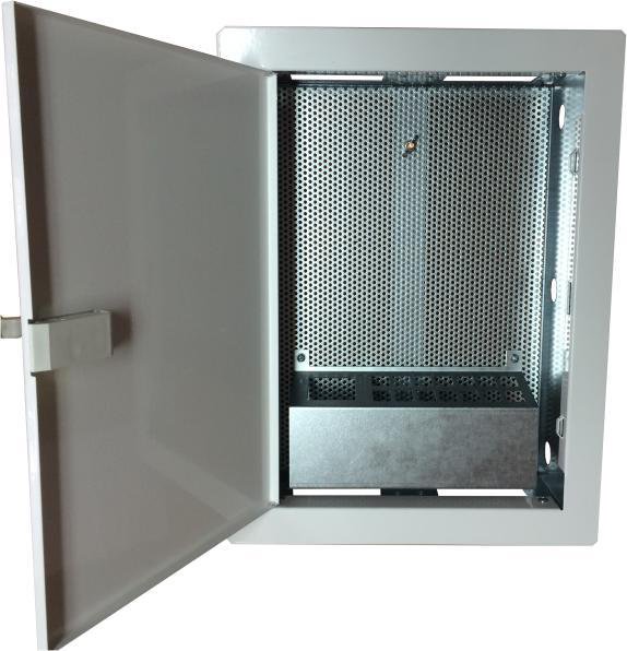 Alantec Housing / local cabinet, multimedia 350x250x90, ceiling, perforated door, 1 x electric