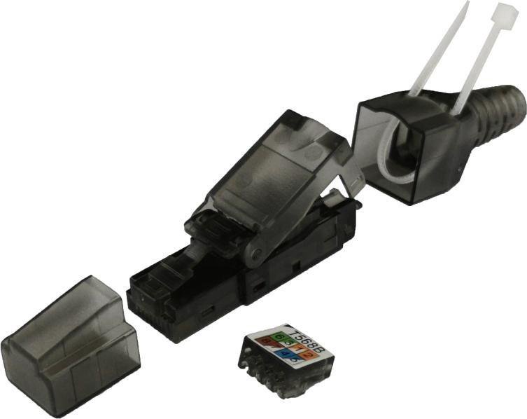 Alantec RJ45 UTP plug cat.6A 10G POE+, toolless for "fat" wire 22-24 AWG ALANTEC - ALANTEC