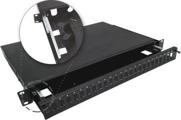 Alantec Telescopic fiber switch 24xSC duplex 19" 1U with mounting accessories (sucks