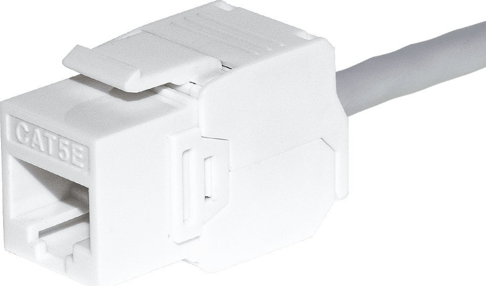 NetRack Keystone module Jack RJ45 cat. 6 UTP, toolless, white Netrack