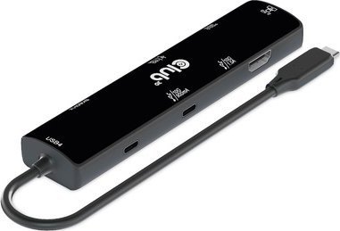 HUB USB Club 3D Club3D hub USB-C (USB4), 6-in-1 Hub s HDMI 8K60Hz/4K120Hz, 2xUSB-A, RJ45 a 2xUSB-C