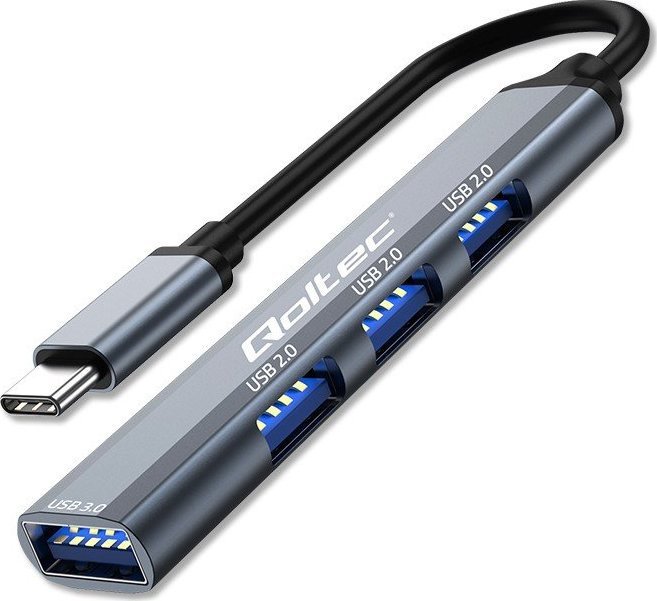 HUB USB Qoltec HUB USB-C 3.1 4w1 adapter USB 3.0  3x USB 2.0 adapter