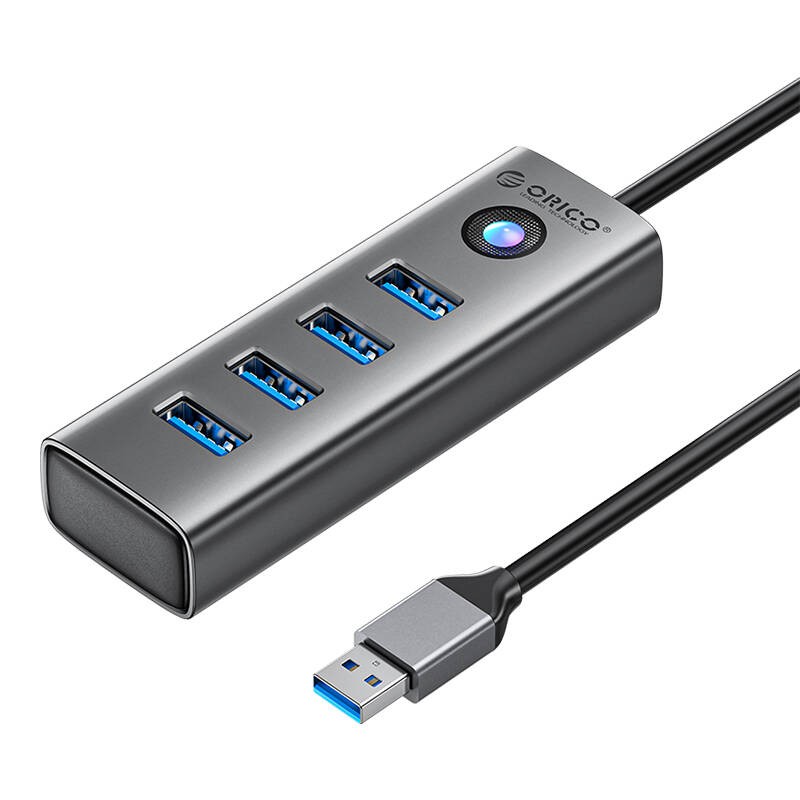 "Orico" šakotuvas USB-A į 4xUSB-A 3.0 - pilkas