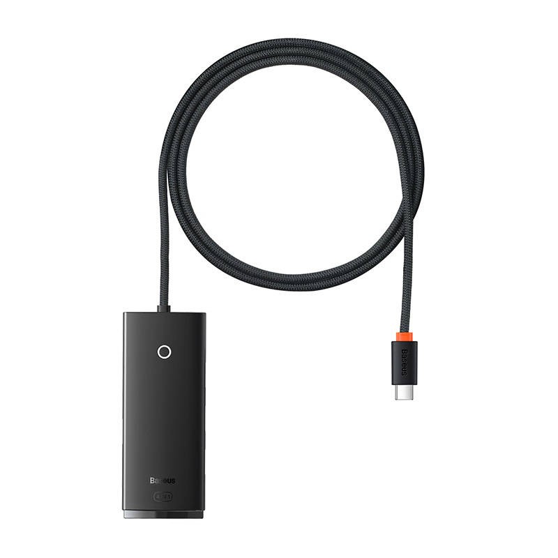 "Baseus Lite" serijos šakotuvas 4in1 USB-C į 4x USB 3.0 + USB-C, 1 m (juodas)