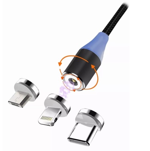 "Msonic MLU651 3in1 Micro USB Lightning Type-C" magnetinis kabelis