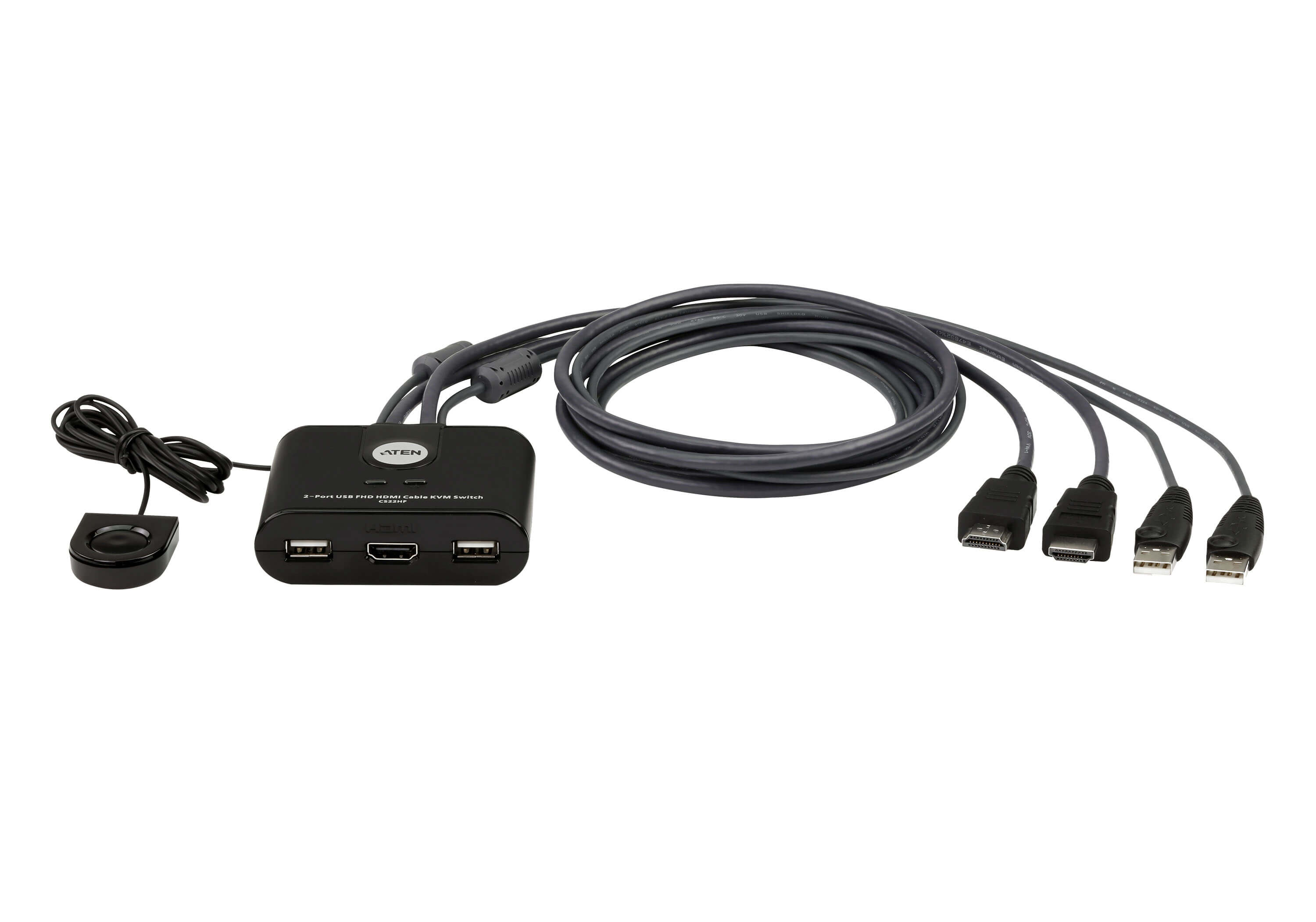 Aten | 2-Port USB FHD HDMI Cable KVM Switch | CS22HF