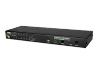 Aten | 16-Port PS/2-USB VGA KVM Switch with Daisy-Chain Port and USB Peripheral Support | CS1716A