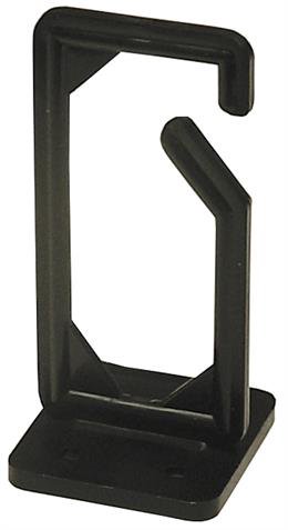 Cable Hanger, screw mounting, 13x43x89mm, plastic, black