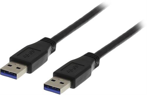 Kabelis DELTACO USB 3.0,A tipo ha - A tipo ha,1m,juodas