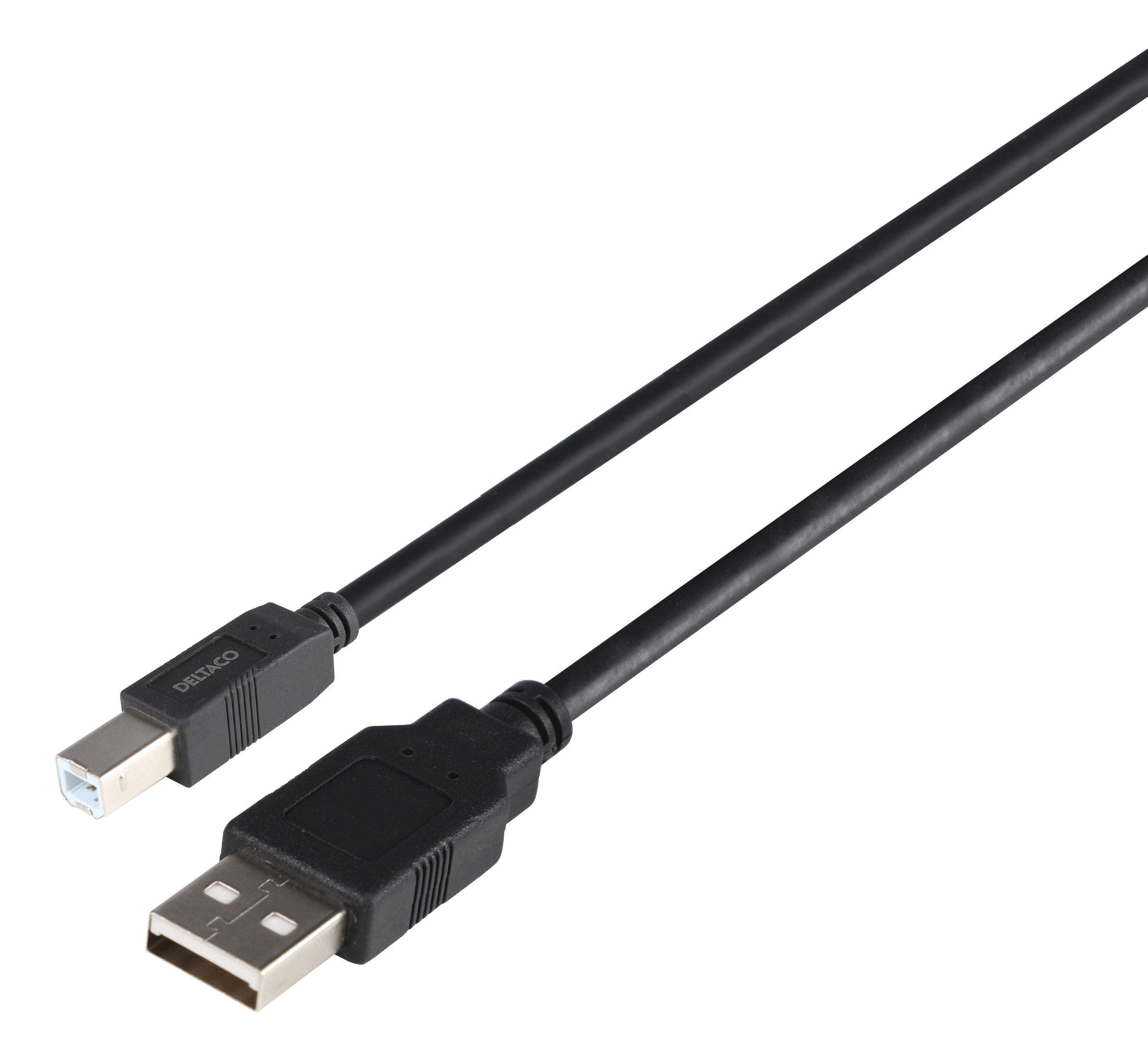 DELTACO USB 2.0 kabelis, USB-A kištukas - USB-B kištukas, LSZH, 3m, juodasVisiškai įprastas USB ka