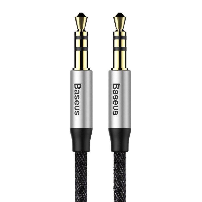 Kabelis BASEUS Yiven Audio Cable 3.5 male Audio M30 1M Silver+, Juodas