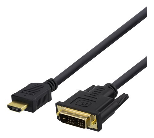 Kabelis DELTACO HDMI į DVI 1m, Full HD, juodas HDMI to DVI for connecting an HDMI