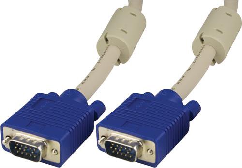 DELTACO monitor cable RGB HD15ha-ha 1m, without pin 9, gray Cable Features    Thumb screws, ferriteC