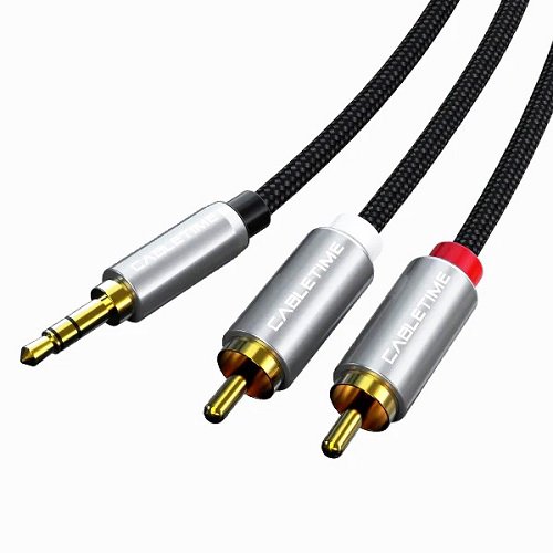 Audio kabelis 3.5mm - 2x RCA, 3m