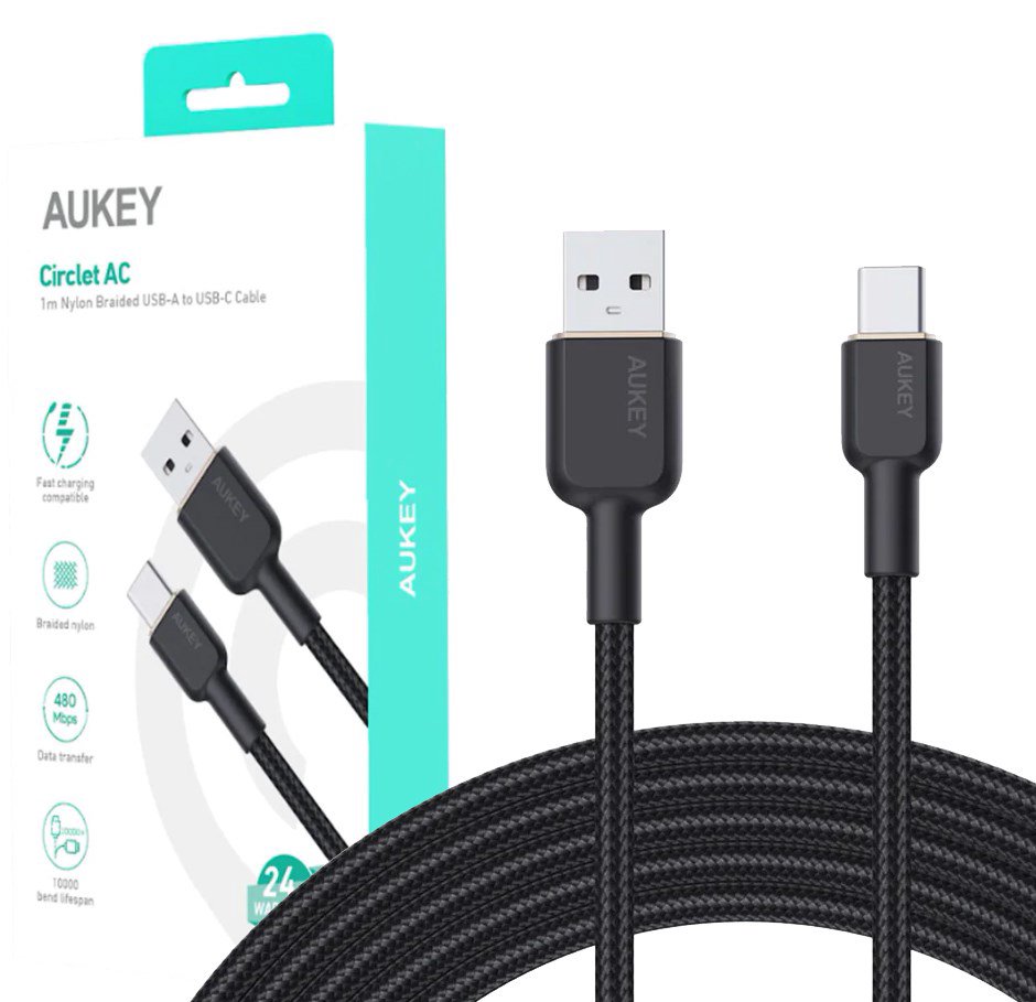 AUKEY CB-NAC1 USB-C Type-C Power Delivery PD 60W 3A 1m Nylon Juoda