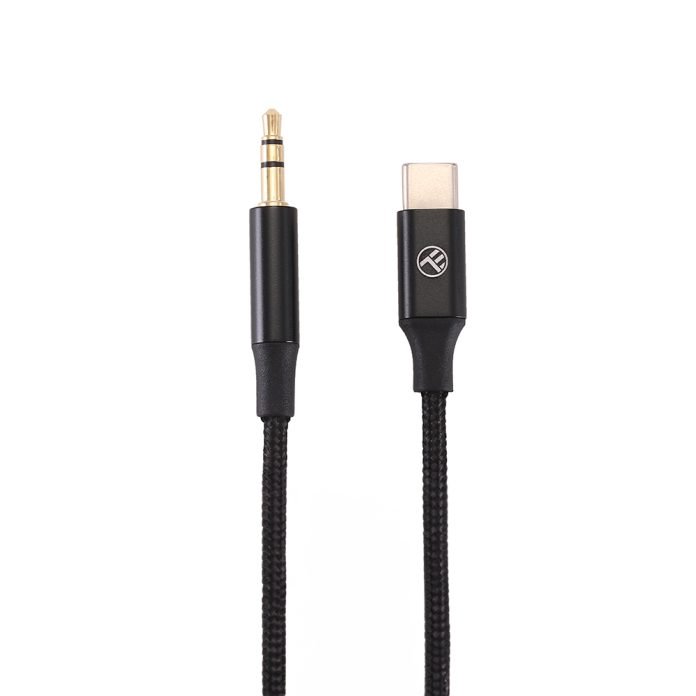 Kabelis Tellur USB-C to 3.5mm Jack Audio Cable DAC 1m Black