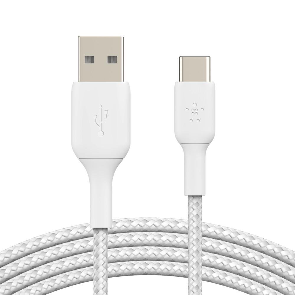 BELKIN BOOST CHARGE USB-A TO USB-C CABLE, 2M, WHITE