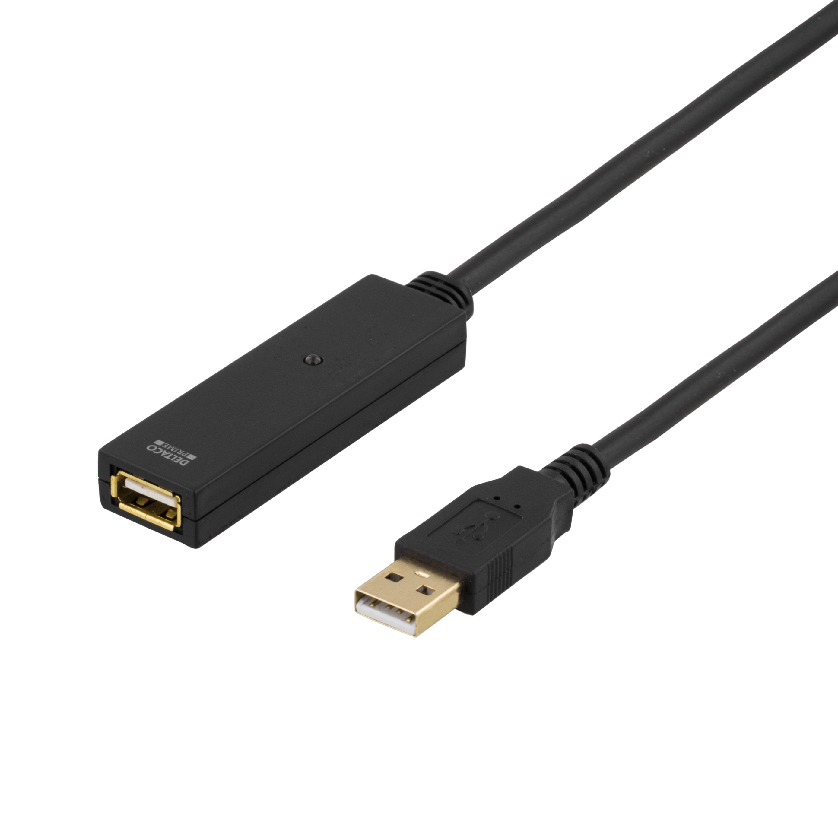 Kabelis DELTACO PRIME USB 2.0“ 7 m,juodas