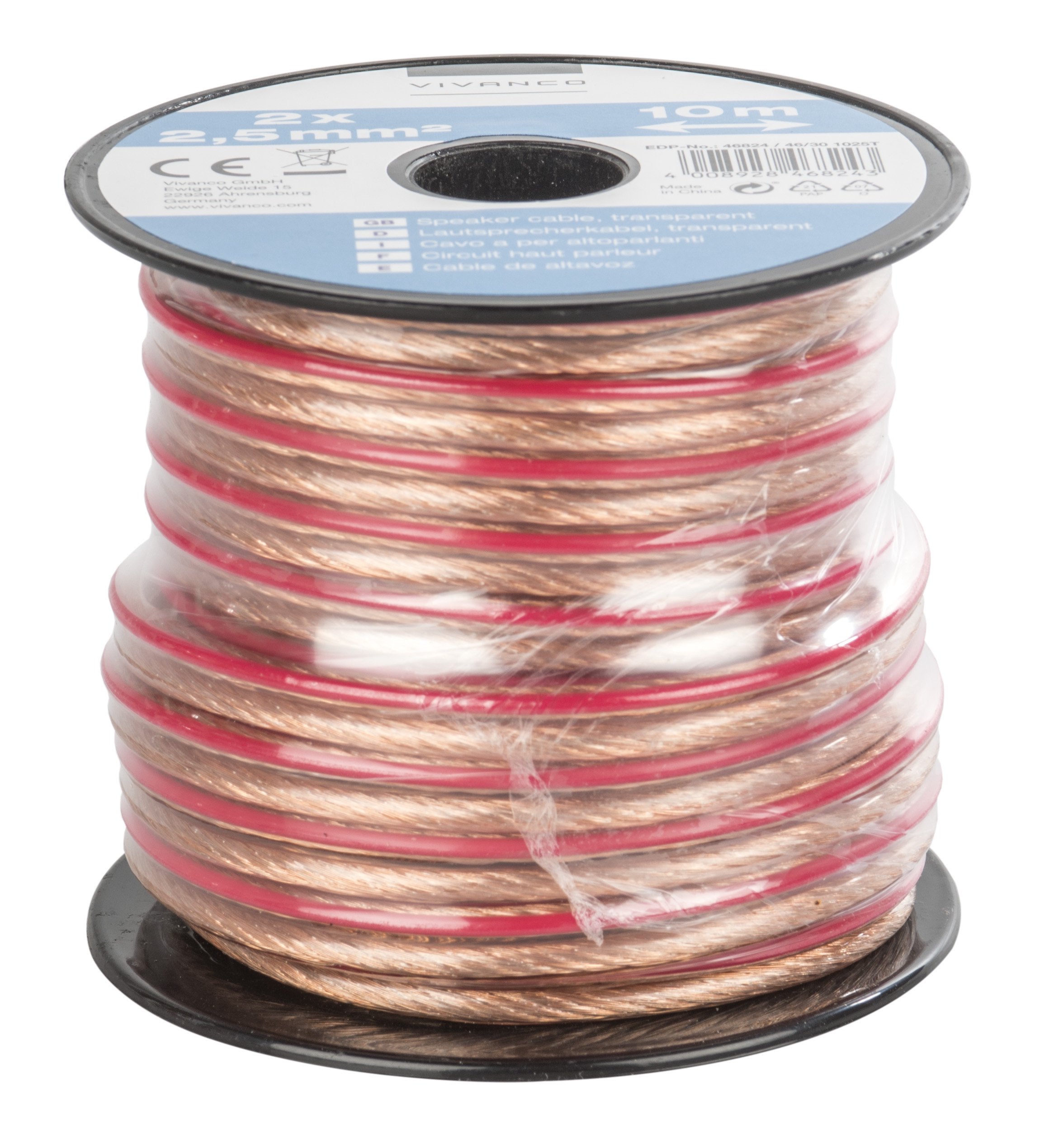 Vivanco cable 2x2.5mm 10m spool (46824)