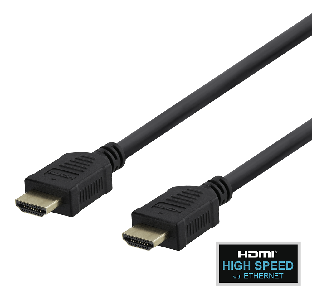 Kabelis DELTACO HDMI, 4K UHD, 5.0m, juodas / HDMI-1050-K / 00100015