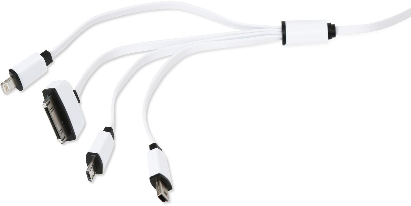 Omega cable USB - microUSB/miniUSB/Lightning/Apple 30-pin 4in1 (OUCK4WB)