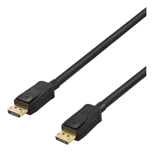 DELTACO DisplayPort monitor cable, 20 pin ha - ha, 20m, gold plated connectors, black• Ready 3840x21