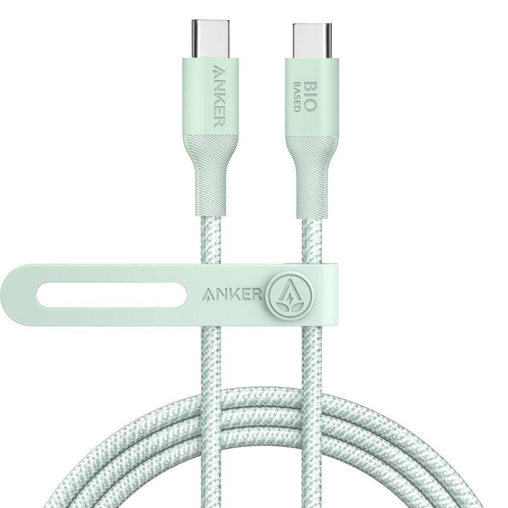 Kabel Anker 544 USB-C  do USB-C  Bio-Nylon 1.8m 140W zielony