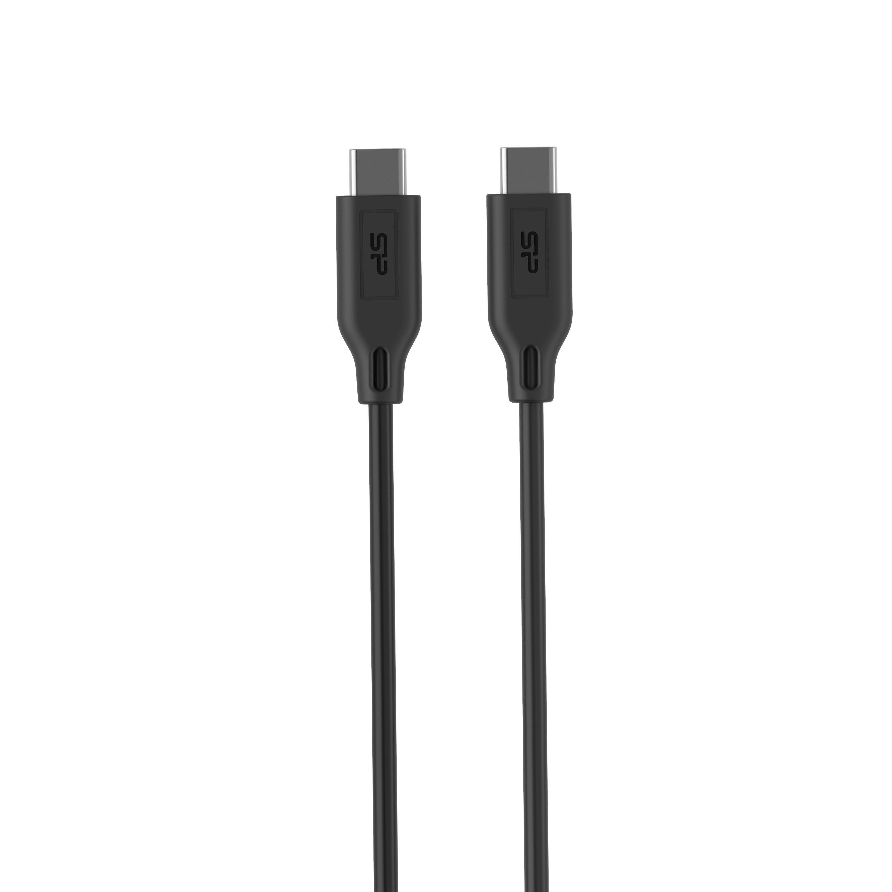 Silicon Power cable USB-C - USB-C Boost Link 1m, black (LK15CC)