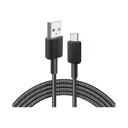 Audio kabelis Anker 322 Braided Nylon Cable, Black  A81H5G11  USB-A to USB-C