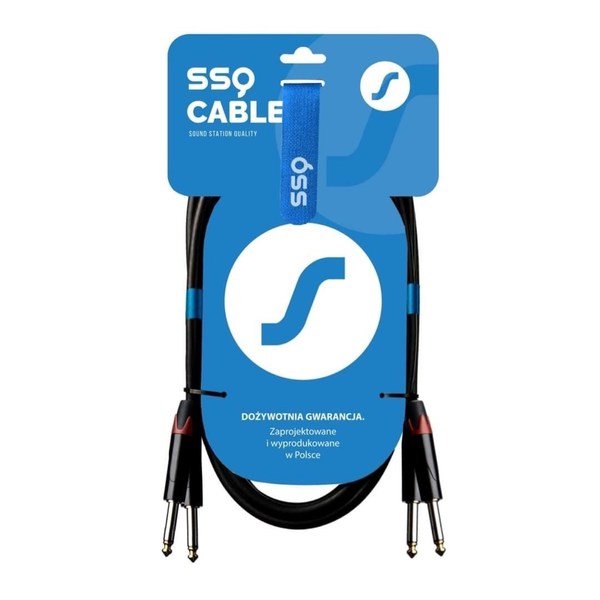 SSQ JMJM5 - Kabelis 2x Jack mono 6,3 mm - 2x Jack mono 6,3 mm, 5 m