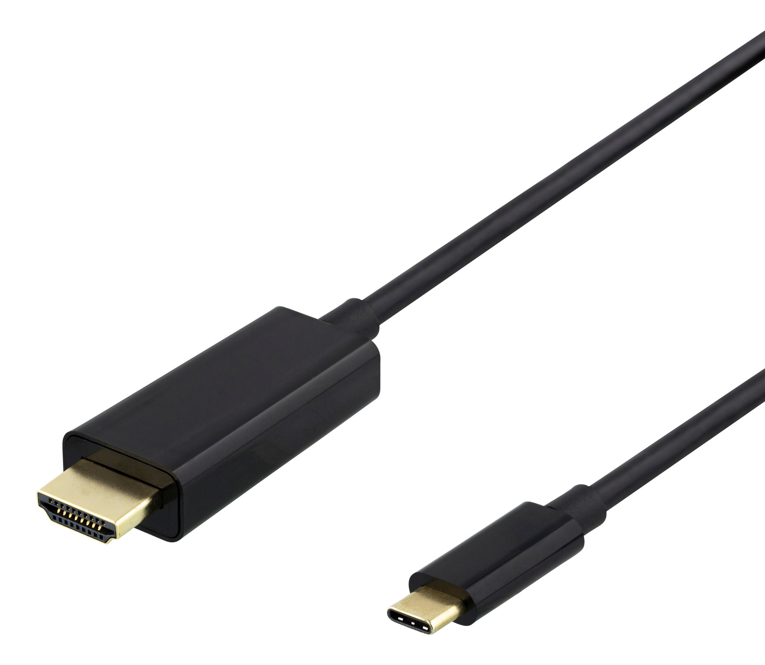 Kabelis DELTACO USB-C į HDMI,4K@60Hz,2m,Juodas