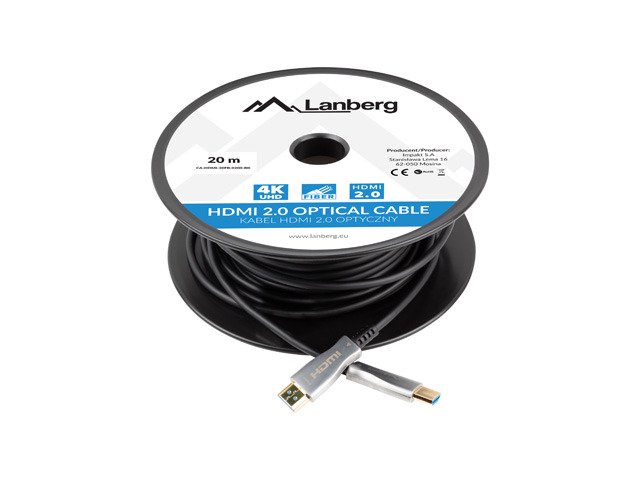 Kabelis LANBERG CA-HDMI-20FB-0200-BK