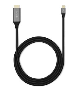 Kabelis Epico USB Type-C to HDM, juoda