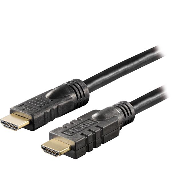 DELTACO active HDMI cable, HDMI High Speed ​​with Ethernet, 4K, Ultra HD, HDMI Type A ha, gold plate