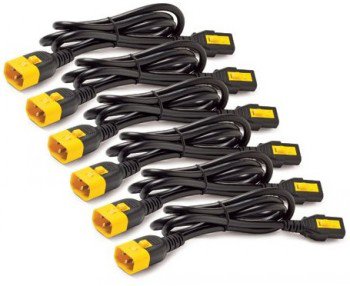 APC POWER CORD KIT (6 EA), LOCKING, C13 TO C14, 0.6M