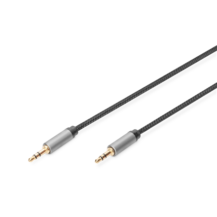 Audio kabelis Digitus  AUX Audio Cable Stereo  DB-510110-018-S  3.5 mm jack to 3.5 mm jack 3.5mm