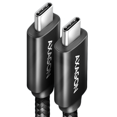 Axagon Data and charging USB4 Gen 3x2 cable length 1 m. PD 100W, 5A, 8K Full Ultra HD video