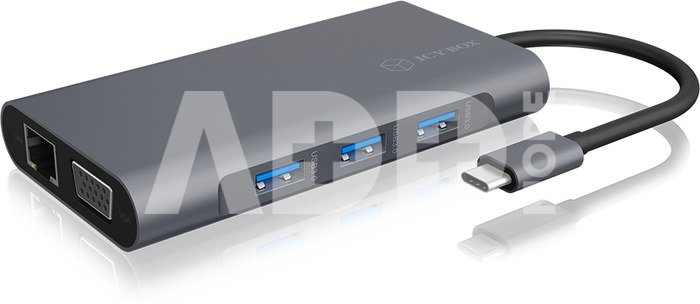 Icy Box IB-DK4040-CPD USB Type-C™ DockingStation with two video interfaces
