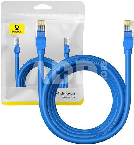 Baseus Round Cable Ethernet RJ45, Cat.6, 5m (blue)